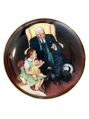 Edwin Knowles 1988 Norman Rockwell The Ones We Love Collectors Plate Box & Cert